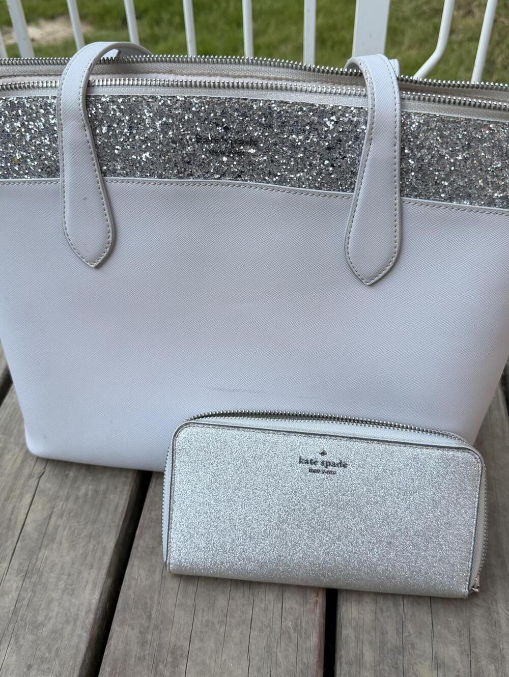Sparkle and Shine Kate Spade Tote and Wallet Set - Glittery,